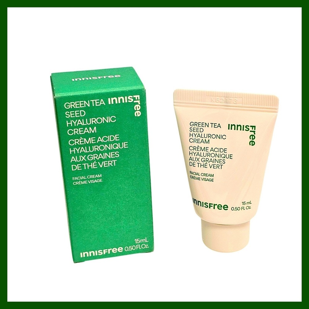 Innisfree Green Tea Seed Hyaluronic Face Cream‎ Moisturizer 15ml Travel Size
